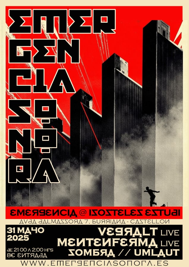 Cartel de presentación Emergencia Sonora 2025 en Isósteles Estudi